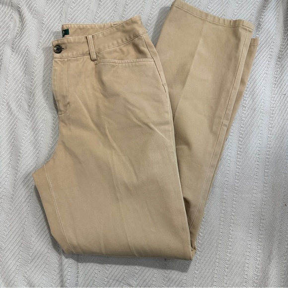 Lauren Ralph Lauren jeans, size 6, front slash pockets, tan, cotton blend - Picture 5 of 6